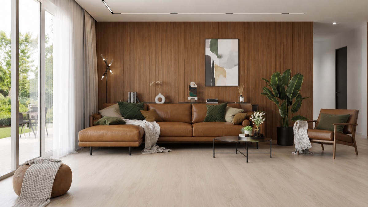 Garden Living Room — Stone-Tile SPC, straight-lay, Bellandur, 900 sq ft